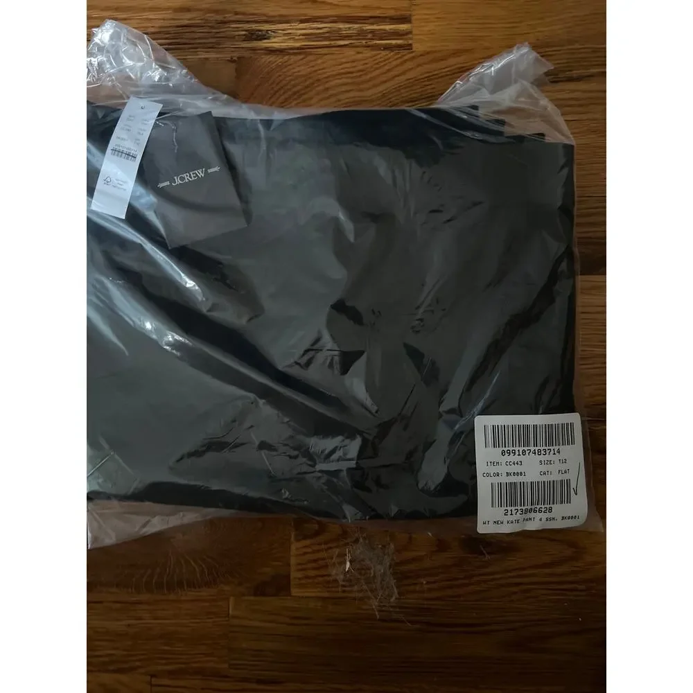 J. Crew Kate straight-leg pant in four-season stretch Black NWT size 12T